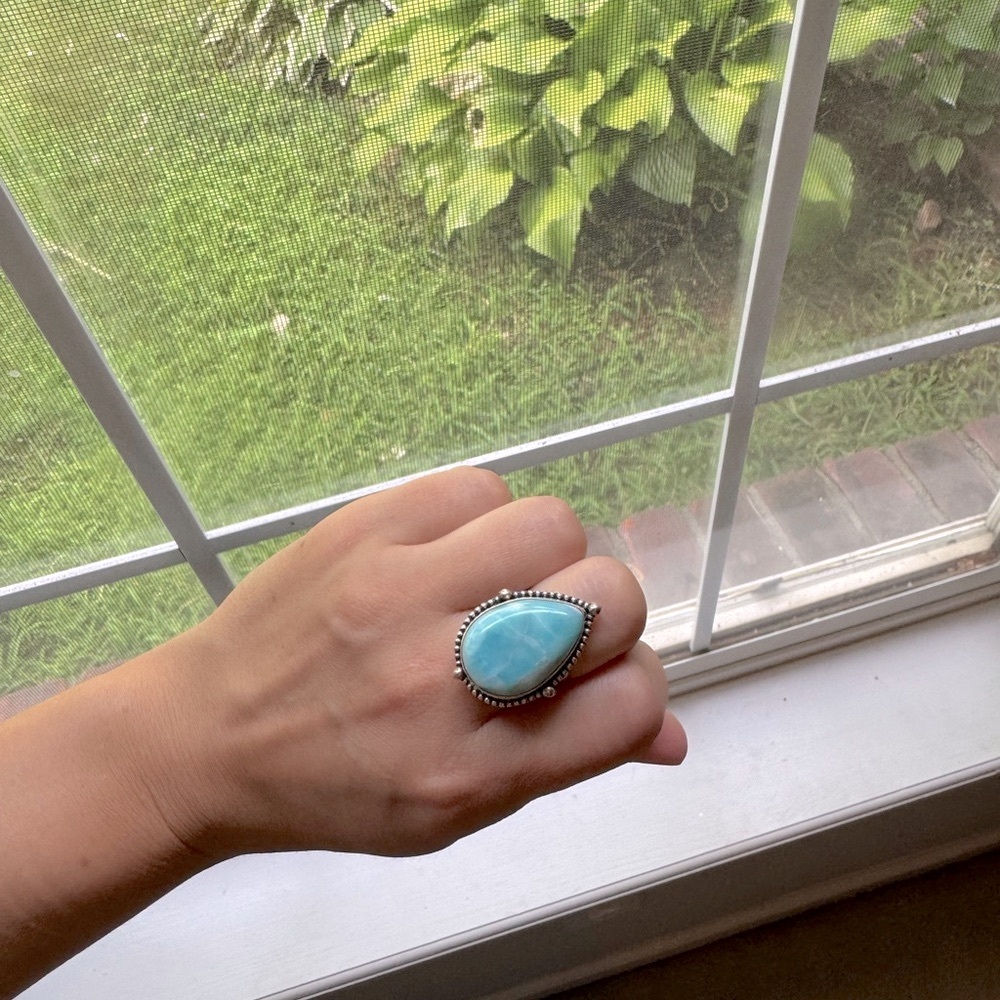 Turquoise Teardrop Ring